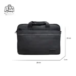 تصویر اختصاصی از نمای جلوی کیف دستی لپ‌تاپی sky bird کد ۶۱۲ در رنگ مشکی همراه با سایزبندی