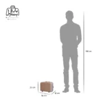 تصویر اختصاصی از سایزبندی کیف آرایشی چمدان هرموسا کد ۹۰۴۴ در رنگ نسکافه‌ای