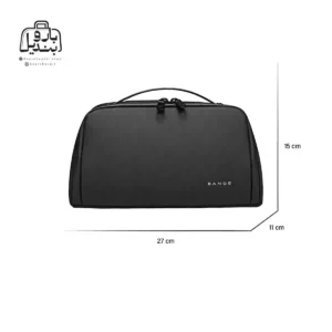 تصویر اختصاصی از نمای جلوی کیف لوازم جانبی بنج کد ۲۲۱۹۶ در رنگ مشکی همراه با سایزبندی