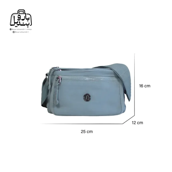 تصویر اختصاصی از سایزبندی کیف زنانه دوشی چیبائو کد ۰۰۷۱ در رنگ طوسی آبی