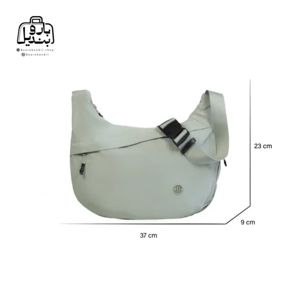 تصویر اختصاصی از سایزبندی کیف زنانه دوشی چیبائو کد ۰۳۶۹ در رنگ سبز پاستلی