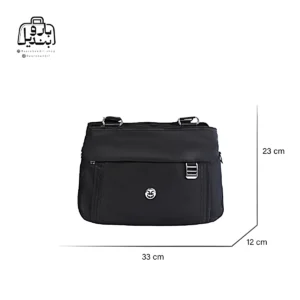 تصویر اختصاصی از سایزبندی کیف زنانه دوشی حاصل کد ۱-۱۱۴۱ در رنگ مشکی