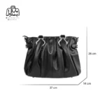 تصویر اختصاصی از سایزبندی کیف زنانه دوشی حاصل کد ۱-۱۵۳۲ در رنگ مشکی