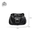 تصویر اختصاصی از سایزبندی کیف زنانه دوشی حاصل کد ۱-۱۵۳۳ در رنگ مشکی