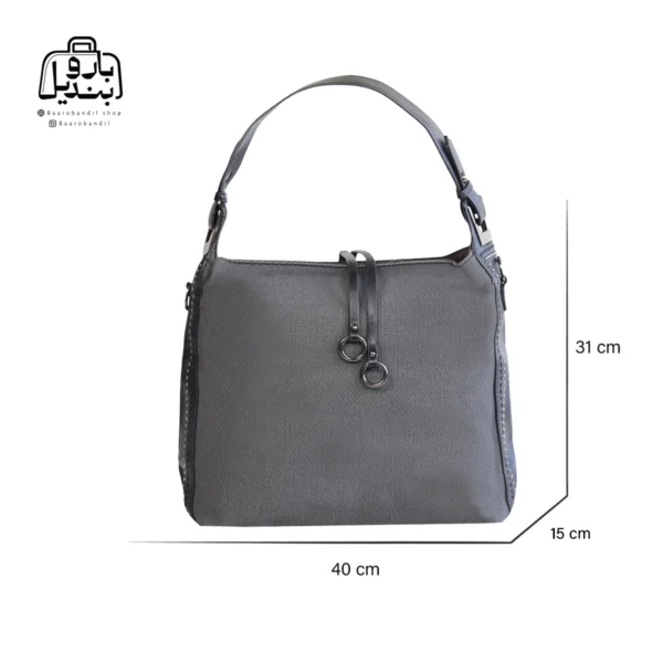 تصویر اختصاصی از سایزبندی کیف زنانه دوشی هیدا کد ۲۹۱۱ در رنگ مشکی