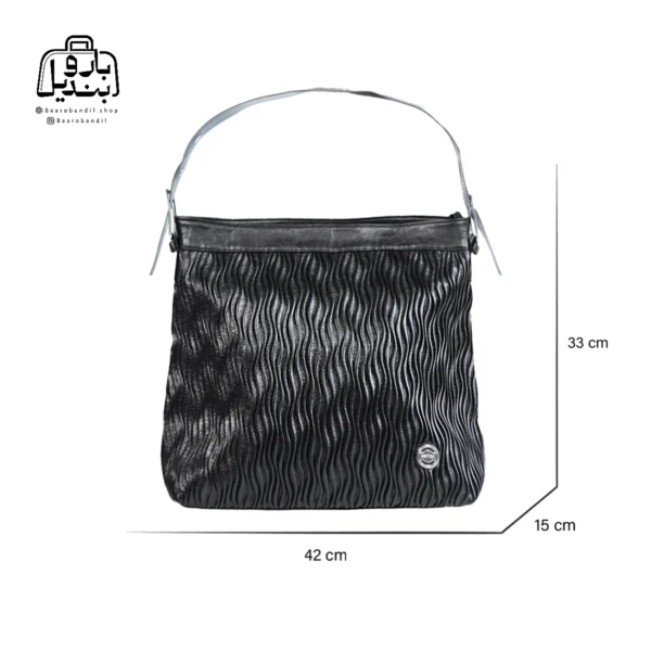 تصویر اختصاصی از سایزبندی کیف زنانه دوشی سنتوزا کد ۲۱۲۱ در رنگ مشکی