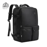تصویر اختصاصی از نمای جلو و کناری کوله‌پشتی بنج کد ۱۸۰۰ در رنگ مشکی