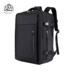 تصویر اختصاصی از نمای جلو و کناری کوله‌پشتی بنج کد ۱۸۰۱ در رنگ مشکی