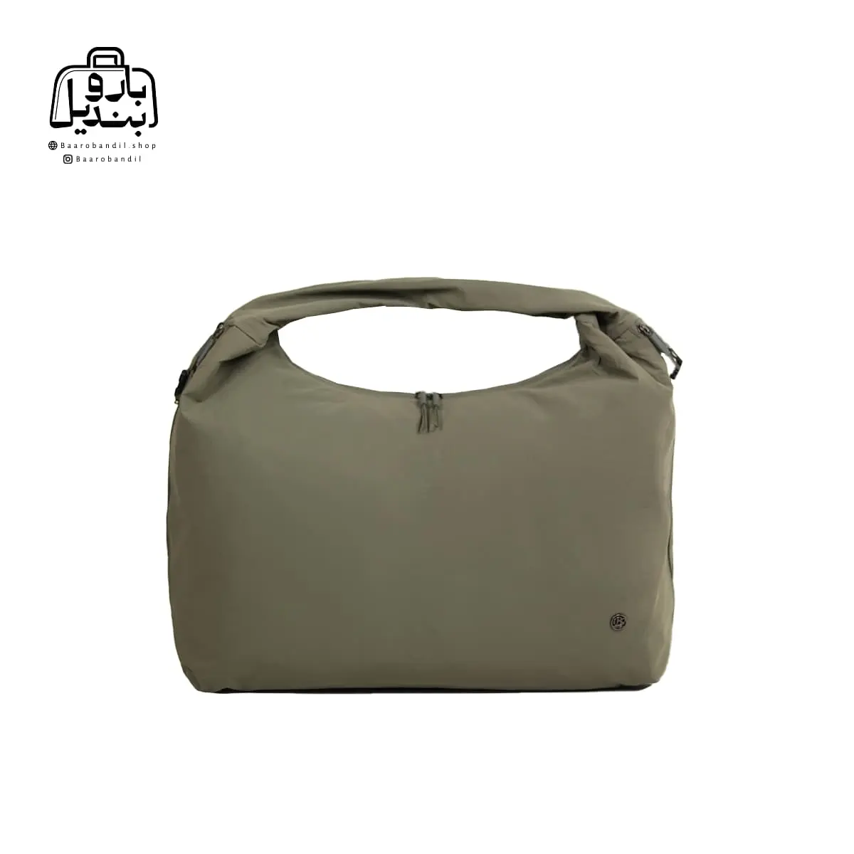 duffel-bag-bobo-1636-dark-green-front تصویر اختصاصی از نمای جلوی ساک بوبو کد ۱۶۳۶ در رنگ سبز یشمی