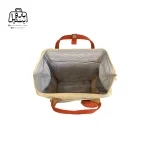 تصویر اختصاصی از زیپ باز کوله‌پشتی هیماواری کد ۱۰۲۷ با کد رنگ ۰۴-۱۰۲۷ (شکلاتی-زرد-نارنجی)