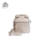 تصویر اختصاصی از نمای جلویی و بند کیف زنانه دوشی موجیتو کد ۱۰۰۶ در رنگ کرم