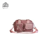 تصویر اختصاصی از نمای جلویی و بند کیف زنانه دوشی موجیتو کد ۱۰۶۸ در رنگ کالباسی