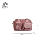 تصویر اختصاصی از نمای سایزبندی کیف زنانه دوشی موجیتو کد ۱۰۶۸ در رنگ کالباسی