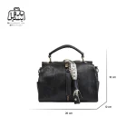 تصویر اختصاصی از نمای سایزبندی کیف زنانه دوشی موجیتو کد ۷۶۰۱ در رنگ مشکی
