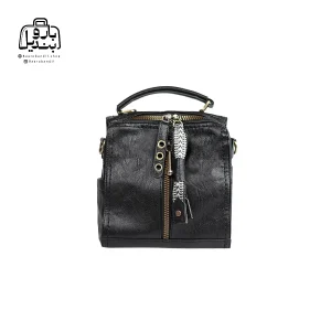 تصویر اختصاصی از نمای جلوی کیف زنانه دوشی موجیتو کد ۷۶۰۹ در رنگ مشکی