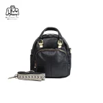 تصویر اختصاصی از نمای جلویی و بند کیف زنانه دوشی موجیتو کد ۷۶۲۵ در رنگ مشکی