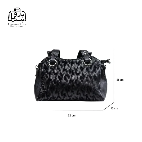 تصویر اختصاصی از سایزبندی کیف زنانه دوشی سنتوزا کد ۹۰۰ طرح ماری در رنگ مشکی