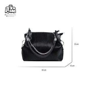 تصویر اختصاصی از سایزبندی کیف زنانه دوشی سنتوزا کد ۹۷۲ طرح کبریتی در رنگ مشکی