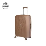 تصویر اختصاصی از سایز بزرگ چمدان هرموسا کد ۹۰۱۱ در رنگ شکلاتی
