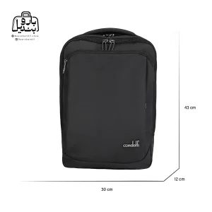 تصویر اختصاصی از نمای جلوی کوله‌پشتی condotti کد ۱۹۴۰ در رنگ مشکی همراه با سایزبندی